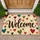 Colorful Heart Welcome Lettering for Cheerful Entryway and Cozy Home Styling Doormat - 1