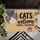 Funny Cat Welcome People Tolerated Entryway Greeting for Cat Lovers and Pet Owners Doormat - 5