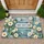 Rustic Blue Daisy Blooms for a Cheerful Farmhouse Entryway and Cottage-Inspired Home Doormat - 1