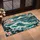 Mount Fuji Cherry Blossoms and Teal Ocean Wave for Calm Japanese-Inspired Entryways Doormat - 2