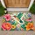Colorful Hummingbird and Wildflower Garden for Cheerful Entryways and Nature Lovers Doormat - 1