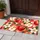Red Plaid Apples and Blossoms for Cheerful Farmhouse Kitchen and Entryway Style Doormat - 4