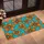 Turquoise Blue And Brown Daisy Blooms For Cheerful Cottage Entryway And Home Style Doormat - 2