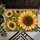 Golden Sunflowers and Olive Foliage for a Cheerful Country Cottage Entryway Decor Doormat - 5