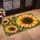 Golden Sunflowers and Olive Foliage for a Cheerful Country Cottage Entryway Decor Doormat - 2