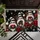 Three Christmas Gnomes With Striped Hats And Red Roses For A Cozy Winter Holiday Entryway Doormat - 5