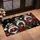 Three Christmas Gnomes With Striped Hats And Red Roses For A Cozy Winter Holiday Entryway Doormat - 2