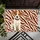 Rustic Zebra Stripes With Sitting Puppy for Warm Animal-Loving Entryway Living Doormat - 5