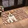 Rustic Zebra Stripes With Sitting Puppy for Warm Animal-Loving Entryway Living Doormat - 2