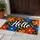 Colorful Retro Floral Hello for a Cheerful Everyday Welcome and Bright Home Entry Doormat - 4