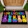 Four Rainbow Cats and Love Lives Here for Cheerful Cat-Loving Entryways Home Decor Doormat - 1
