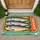 Vintage Sardine Tin With Three Fish for Coastal Kitchen Style and Seafood Lovers Doormat - 1