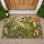 Vintage Green Frogs and Mushrooms for Whimsical Woodland Entryway Home Charm Doormat - 1