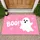 Pink Ghost Boo Halloween Entryway Greeting for Spooky Season Celebrations Doormat - 1