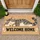 Sleepy Gray Cat Welcome Home Scene for Cozy Everyday Entryway Decor for Cat Lovers Doormat - 1