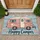 Pink Vintage Camper Van with Hearts for Road Trip Lovers and Pastoral RV Living Charm Doormat - 1