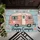Pink Vintage Camper Van with Hearts for Road Trip Lovers and Pastoral RV Living Charm Doormat - 5