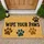 Colorful Paw Tracks and Wipe Your Paws Entryway Greeting for Dog and Cat Lovers Home Doormat - 1