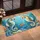 Watercolor Seahorse Pair and Clownfish for a Calm Coastal Ocean Home Entryway Accent Doormat - 2