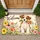 Watercolor Puppy With Spring Blossoms for a Cheerful Seasonal Home Entrance Gift Doormat - 1