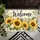 Watercolor Sunflower Welcome Floral Bouquet for a Cheerful Country Home Entrance Doormat - 5
