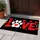 Red Love Paw And Heart Motif For Valentine Cheer In Dog And Cat Loving Homes Doormat - 4