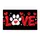 Red Love Paw And Heart Motif For Valentine Cheer In Dog And Cat Loving Homes Doormat - 6
