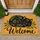 Sleeping Black Cat Welcome Motif for Cozy Entryway Style, A Gift for Cat Lovers Doormat - 1