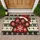 Christmas Santa Hat Paw Print for Festive Pet-Loving Holiday Home Entryways Doormat - 1