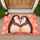 Pink Heart Penguin Couple for Romantic Valentine's Day Entryway Gifts for Couples Doormat - 1