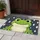 Cute Green Frog in a Rain Shower for Cheerful Nature-Inspired Home Entryways and Cozy Spaces Doormat - 4