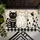 Three Charming Cats with Farmhouse Gingham for Cozy Cat Lover Home Entryway Decor Doormat - 5