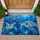 Blue Sea Turtles Swimming in Deep Ocean Waters for Relaxed Coastal Home Decor Lovers Doormat - 1