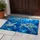 Blue Sea Turtles Swimming in Deep Ocean Waters for Relaxed Coastal Home Decor Lovers Doormat - 4