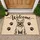 French Bulldog Welcome Lettering with Paw Prints for Dog Lovers and Cheerful Entryways Doormat - 1