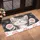 Smiling Gray Tabby Cat with Pink Paws for Cozy Cat Lover Home Décor and Feline Fans Doormat - 2