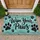 Turquoise Rustic Paw Prints for Pet-Friendly Entryways and Dog-Loving Households Doormat - 1