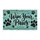 Turquoise Rustic Paw Prints for Pet-Friendly Entryways and Dog-Loving Households Doormat - 6