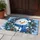 Blue Snowman Evergreen Wreath for Cozy Winter Holiday Entryway Seasonal Home Cheer Doormat - 4