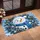 Blue Snowman Evergreen Wreath for Cozy Winter Holiday Entryway Seasonal Home Cheer Doormat - 2
