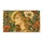 Golden Art Nouveau Woman with Floral Mosaic Details for a Warm, Artistic Home Welcome Doormat - 6
