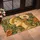 Golden Art Nouveau Woman with Floral Mosaic Details for a Warm, Artistic Home Welcome Doormat - 2