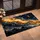 Golden Nebula Starry Night Sky for Cosmic Home Decor and Space Lovers Doormat - 2