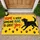 Playful Black Dog And Paw Prints For Welcoming Pet-Loving Homes And Families Daily Doormat - 1