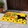 Playful Black Dog And Paw Prints For Welcoming Pet-Loving Homes And Families Daily Doormat - 4