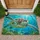 Sea Turtle Swimming in Turquoise Waters for a Serene Coastal Home or Ocean Nature Lover Doormat - 1