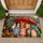 Nine Cozy Cats Beneath a Red Umbrella for Rainy Day Cat Lovers and Cozy Homes Doormat - 1