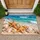 Starfish and Seashell Coastal Beach Scene for Relaxed Seaside Living and Entryways Doormat - 1
