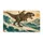 Dinosaur Surfing With Tabby Cat For Playful Coastal Home Entry And Beach House Style Doormat - 6