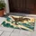 Dinosaur Surfing With Tabby Cat For Playful Coastal Home Entry And Beach House Style Doormat - 4